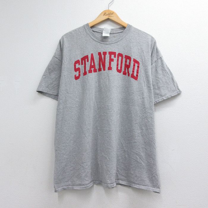 00s 半袖Tシャツ STANFORD 霜降りグレー メンズXL相当 | 古着