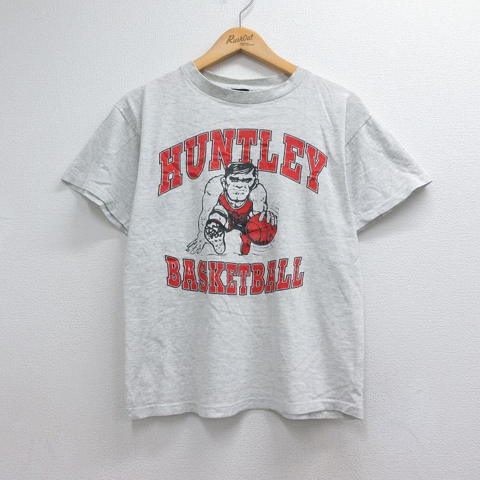 00s 半袖Tシャツ HUNTLEYバスケットボール グレー メンズM相当 | 古着