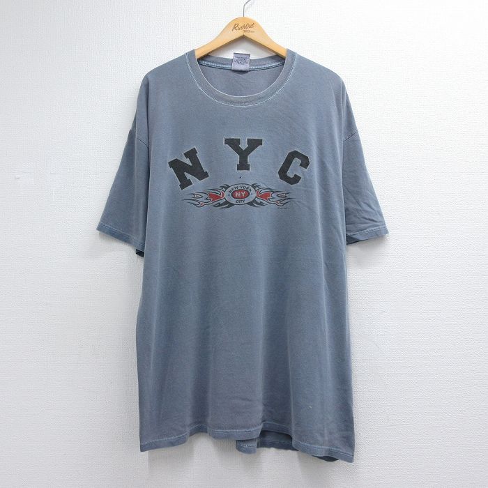 00s 半袖Tシャツ NYC グレー メンズXL相当 | 古着