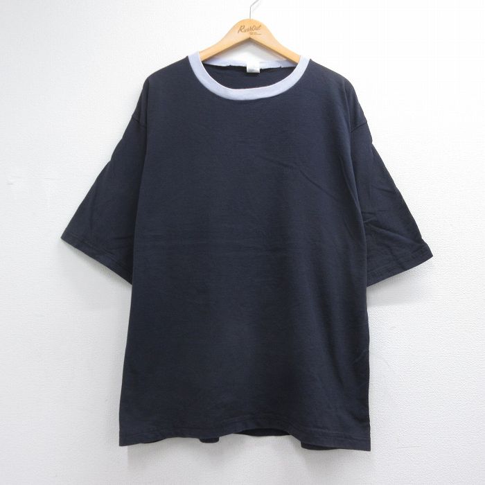 90s 半袖Tシャツ ネイビー メンズXL相当 | 古着