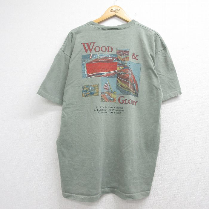 SEA DOG 90s 半袖Tシャツ WOOD&GLORY カーキ メンズXL相当 | 古着