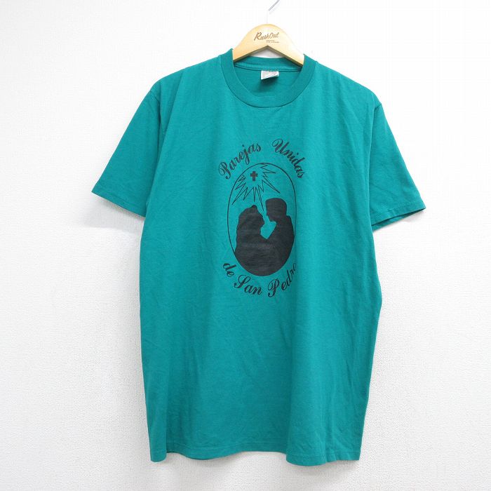 90s 半袖Tシャツ サンペドロ グリーン メンズL相当 | 古着