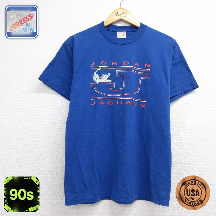 90s 半袖Tシャツ ジャガーズ ブルー メンズM相当 | 古着