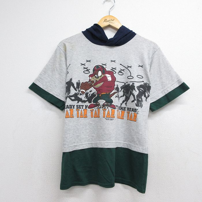 90s 半袖Tシャツ ルーニーテューンズタズ グレー メンズS相当 | 古着