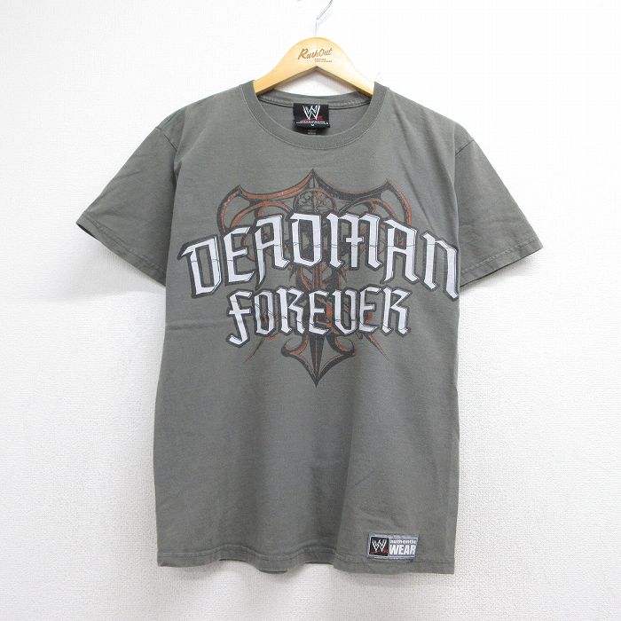 ヘインズ 00s 半袖Tシャツ ワールドプロレスリングアンダーテイカー グレー メンズM相当 | 古着