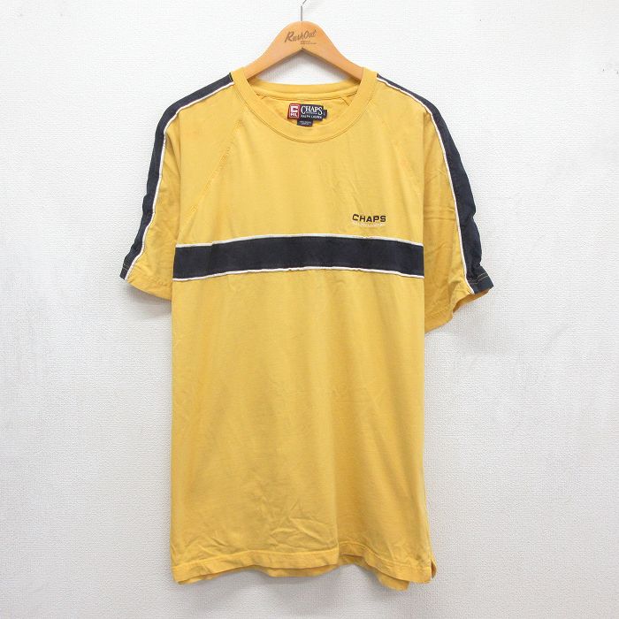 ラルフローレン 90s 半袖Tシャツ ワンポイントロゴ イエロー メンズXL相当 | 古着