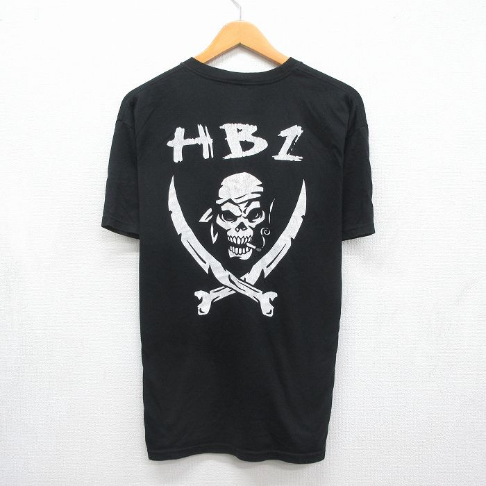 ヘインズ 00s 半袖Tシャツ スカル ブラック メンズL相当 | 古着