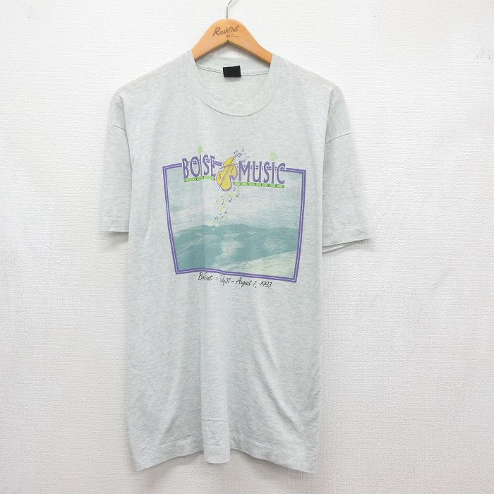 フルーツオブザルーム 90s 半袖Tシャツ ロイズミュージック グレー メンズXL相当 | 古着
