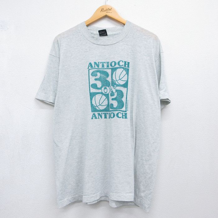 フルーツオブザルーム 90s 半袖Tシャツ バスケットボール グレー メンズXL相当 | 古着