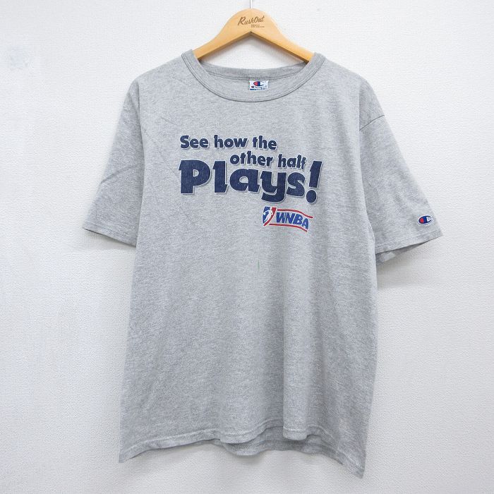 チャンピオン 90s 半袖Tシャツ WNBA グレー メンズXL相当 | 古着