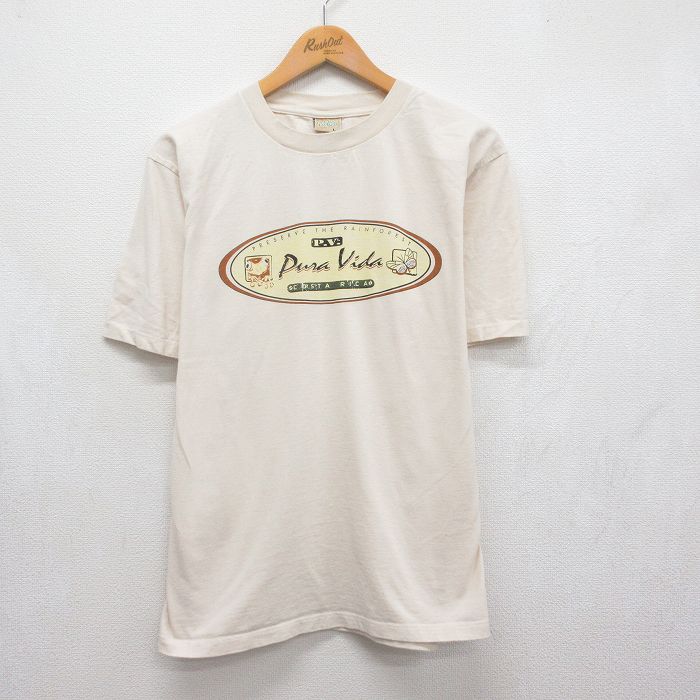 00s 半袖Tシャツ コスタリカ ベージュ メンズL相当 | 古着