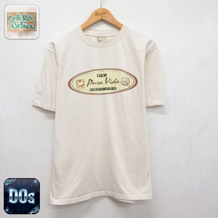 00s 半袖Tシャツ コスタリカ ベージュ メンズL相当 | 古着