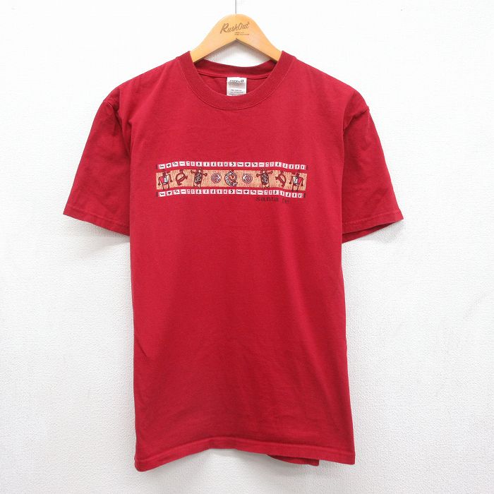 00s 半袖Tシャツ サンタフェ レッド メンズL相当 | 古着