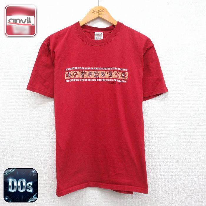 00s 半袖Tシャツ サンタフェ レッド メンズL相当 | 古着