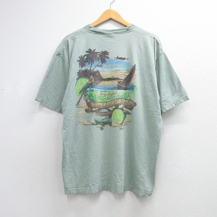 半袖Tシャツ ジミーバフェット マルガリータビル カーキ メンズXL相当 | 古着