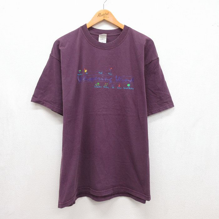 半袖Tシャツ Whispering Wind パープル メンズXL相当 | 古着