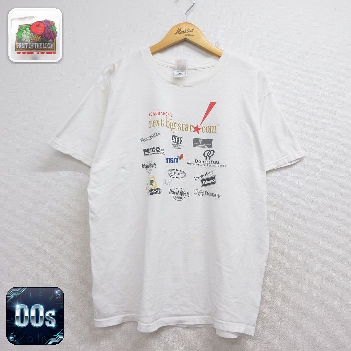 フルーツオブザルーム 00s 半袖Tシャツ Windowsハードロックカフェ ホワイト メンズXL相当 | 古着