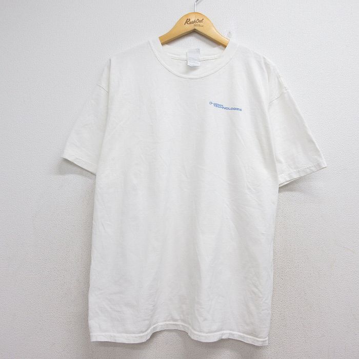 00s 半袖Tシャツ テクノロジー ホワイト メンズXL相当 | 古着