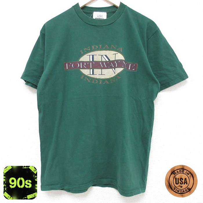 ジャージーズ 90s 半袖Tシャツ INDIANA グリーン L | 古着