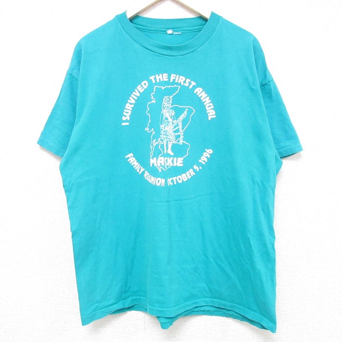 00s 半袖Tシャツ MACKIE ライトブルー XL | 古着