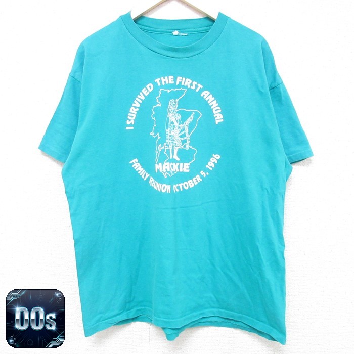 00s 半袖Tシャツ MACKIE ライトブルー XL | 古着
