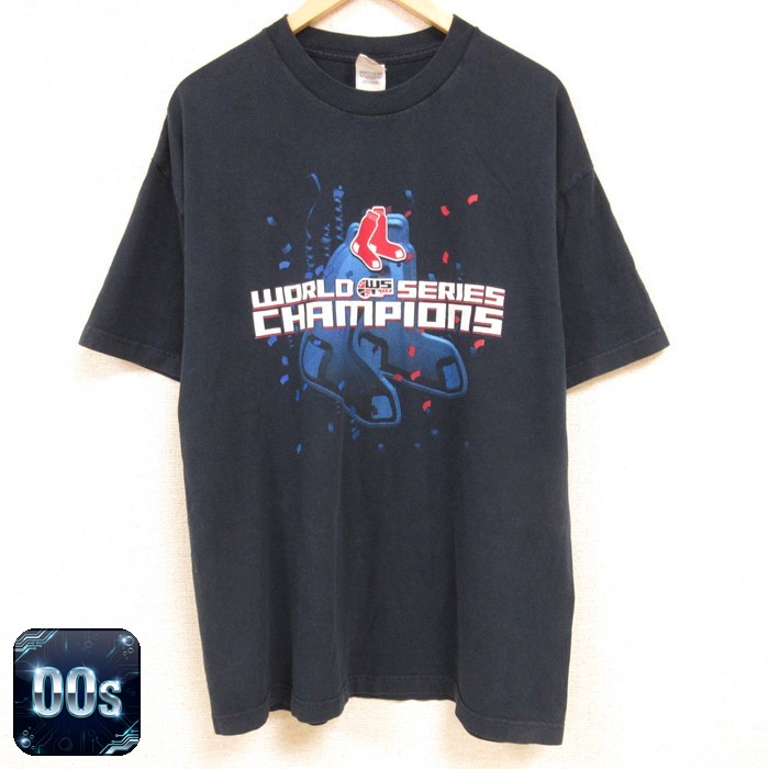 【50%OFF】00s 半袖Tシャツ ボストンレッドソックス ネイビー XL | 古着
