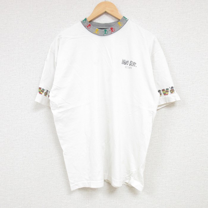 XL★古着 半袖 ビンテージ Tシャツ メンズ 00年代 00s アイリーブルー コットン クルーネック 白 ホワイト 24jul26 中古
