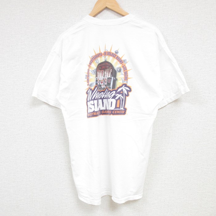 ジャージーズ 00s 半袖Tシャツ Wheeling ISLAND ホワイト L | 古着