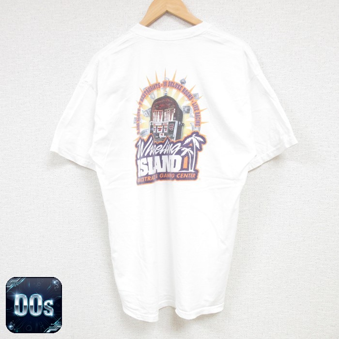 ジャージーズ 00s 半袖Tシャツ Wheeling ISLAND ホワイト L | 古着