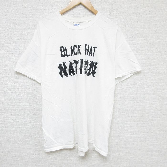 00s 半袖Tシャツ BLACK HAT ホワイト XL | 古着