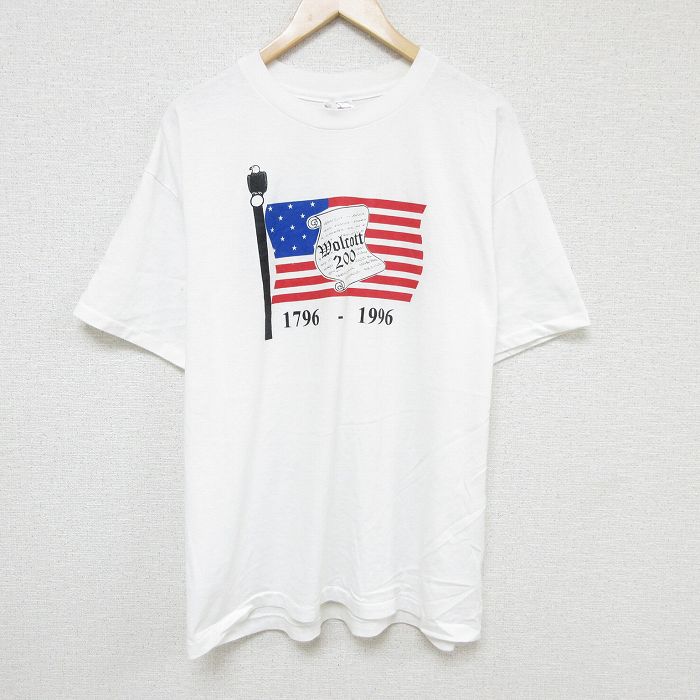 ヘインズ 00s 半袖Tシャツ 星条旗 ホワイト XL | 古着