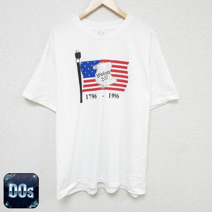 ヘインズ 00s 半袖Tシャツ 星条旗 ホワイト XL | 古着