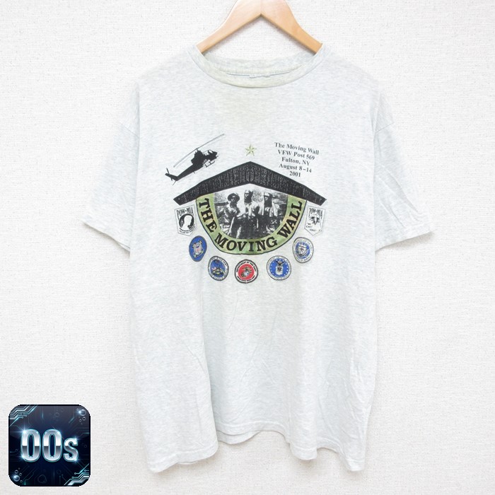 00s 半袖Tシャツ ヘリコプター グレー XL | 古着