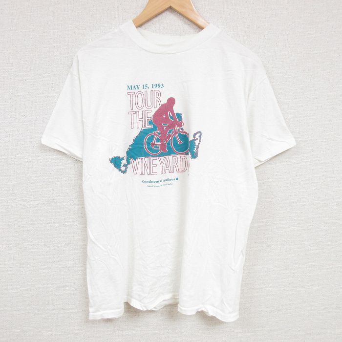 ヴィンヤード 90s 半袖Tシャツ ロードバイク ホワイト XL | 古着