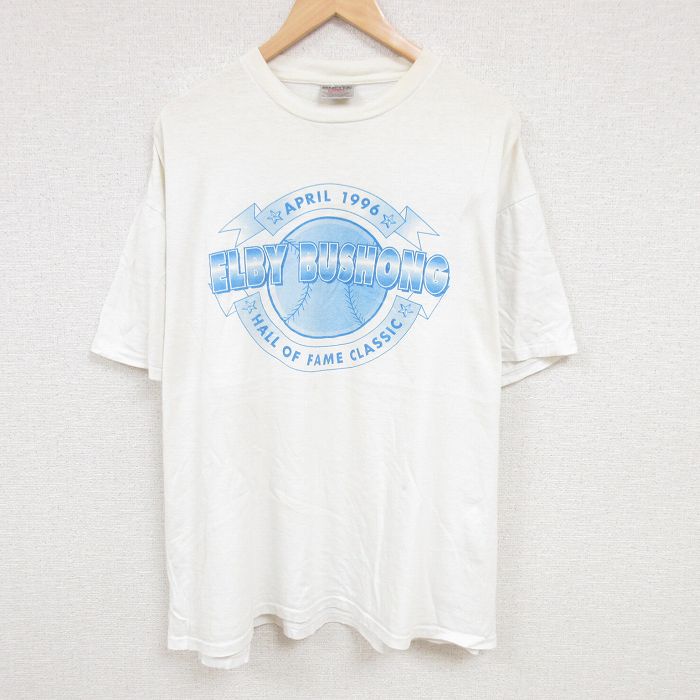 XL★古着 オニータ ONEITA 半袖 ビンテージ Tシャツ メンズ 90年代 90s バスケットボール 大きいサイズ コットン クルーネック 白 ホワイト 24aug05 中古