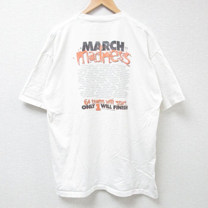90s 半袖Tシャツ バスケットボール ホワイト XL | 古着