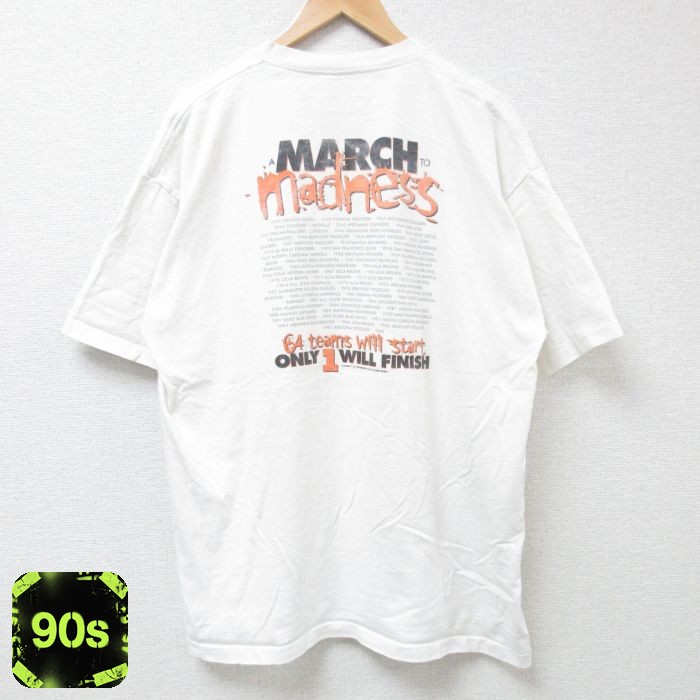 90s 半袖Tシャツ バスケットボール ホワイト XL | 古着