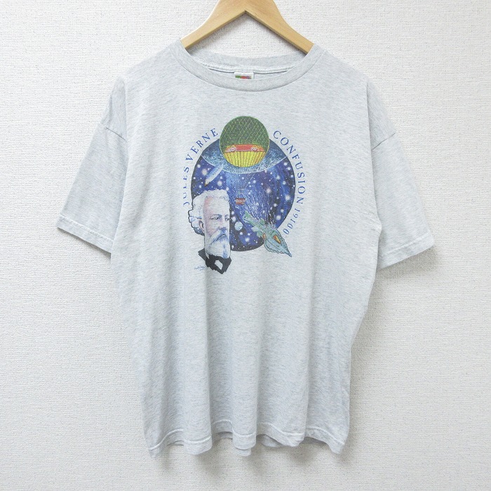 【50%OFF】フルーツオブザルーム 00s 半袖Tシャツ ジュールヴェルヌ グレー XL | 古着