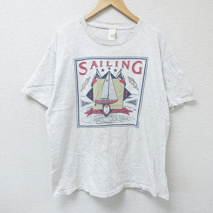 00s 半袖Tシャツ ヨットセーリング グレー XL | 古着