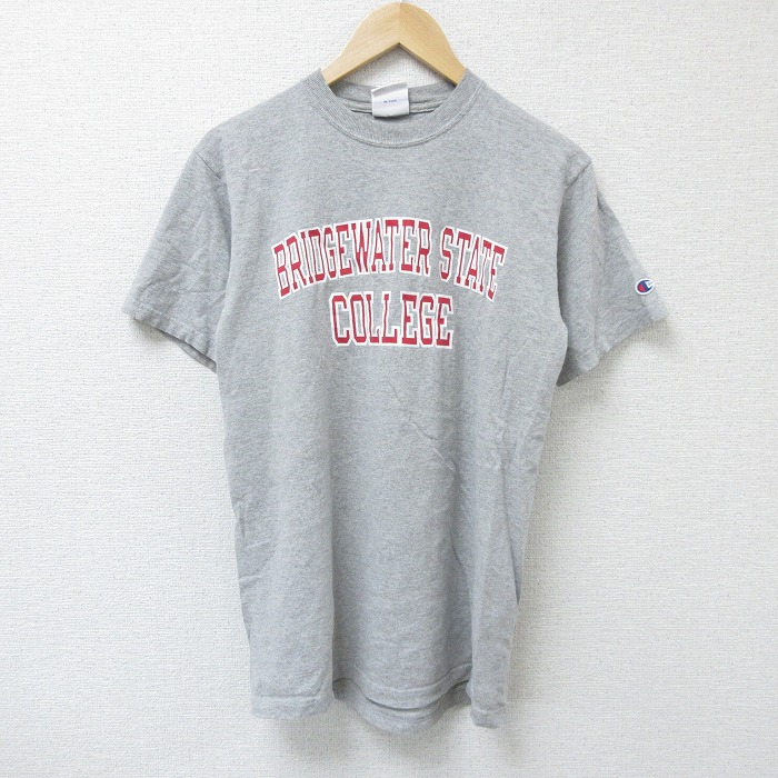 【50%OFF】チャンピオン 00s 半袖Tシャツ ブリッジウォーターカレッジ グレー M | 古着
