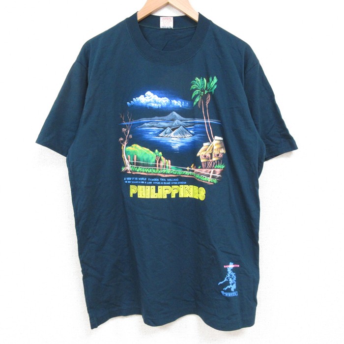00s 半袖Tシャツ ヤシの木 ネイビー L | 古着