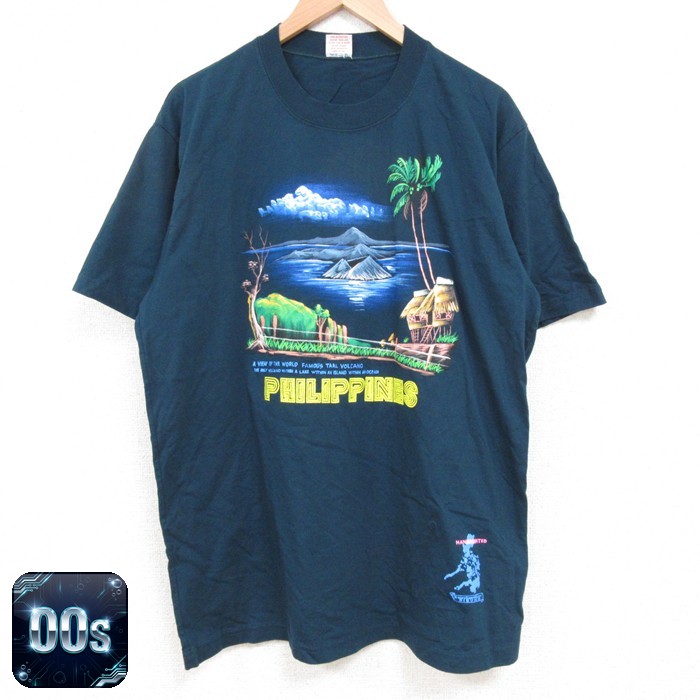 00s 半袖Tシャツ ヤシの木 ネイビー L | 古着
