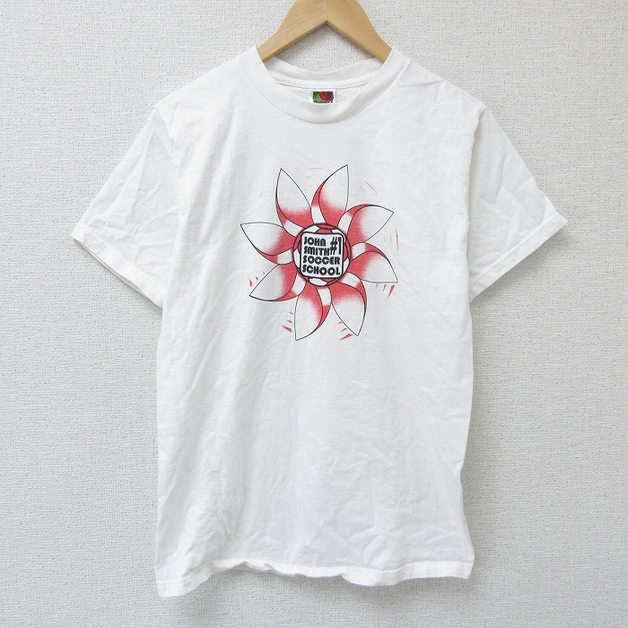 M★古着 フルーツオブザルーム 半袖 ビンテージ Tシャツ メンズ 00年代 00s サッカー コットン クルーネック 白 ホワイト 25jun07 中古