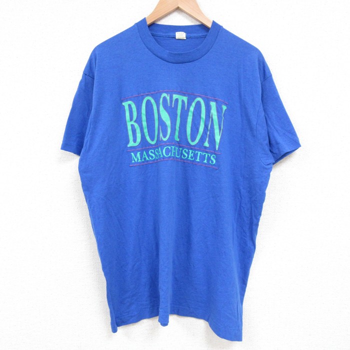 スクリーンスターズ 80s 半袖Tシャツ ボストン ブルー XL | 古着