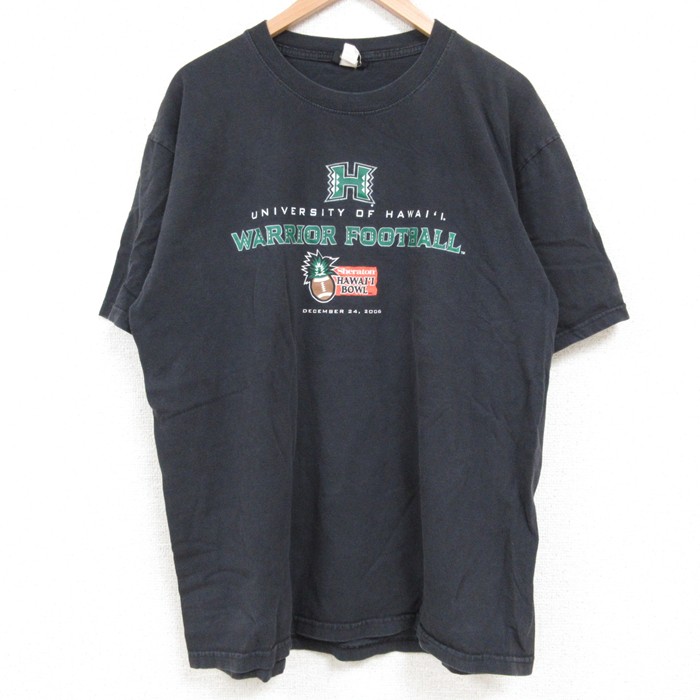 XL★古着 半袖 ビンテージ Tシャツ メンズ 00年代 00s WARRIOR コットン クルーネック 黒 ブラック 25jun06 中古