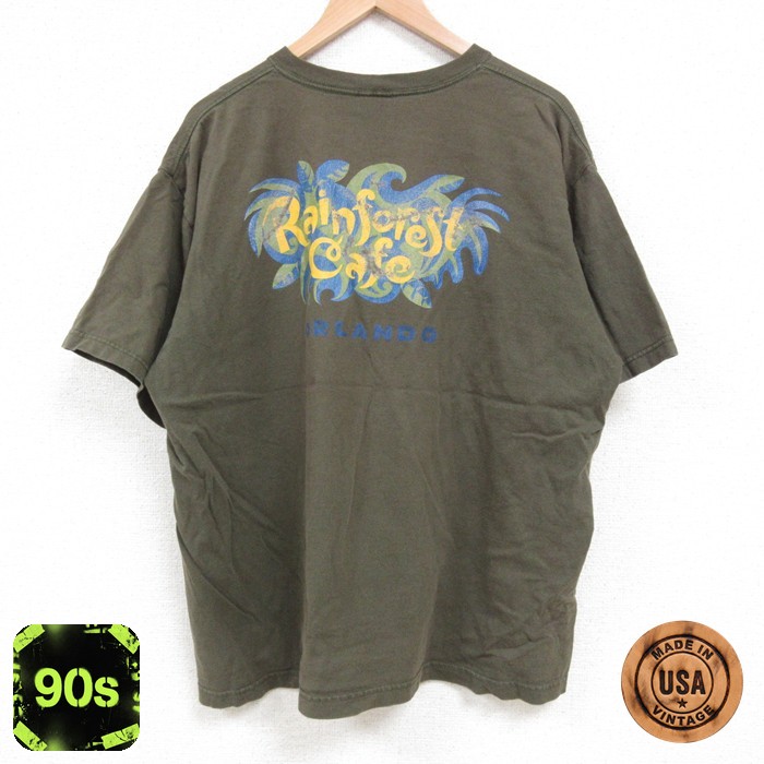 【50%OFF】90s 半袖Tシャツ オーランド グリーン XL | 古着