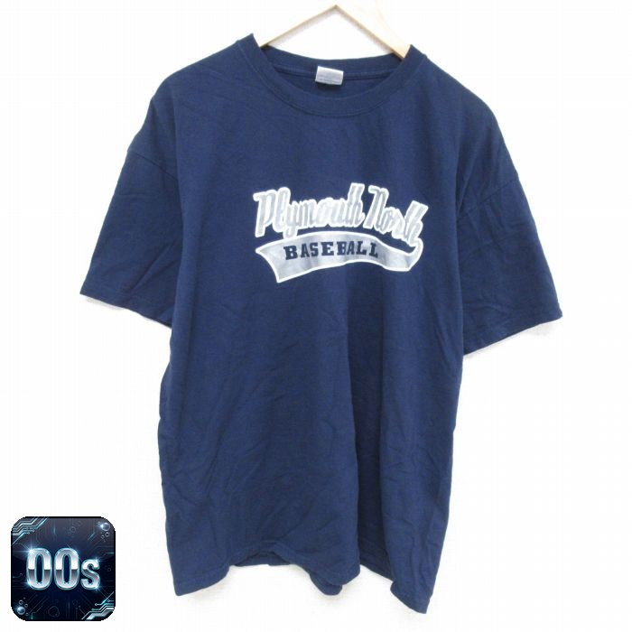 【50%OFF】00s 半袖Tシャツ ベースボール ネイビー XL | 古着