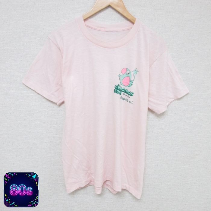 【50%OFF】80s 半袖Tシャツ 鳥 ピンク L | 古着
