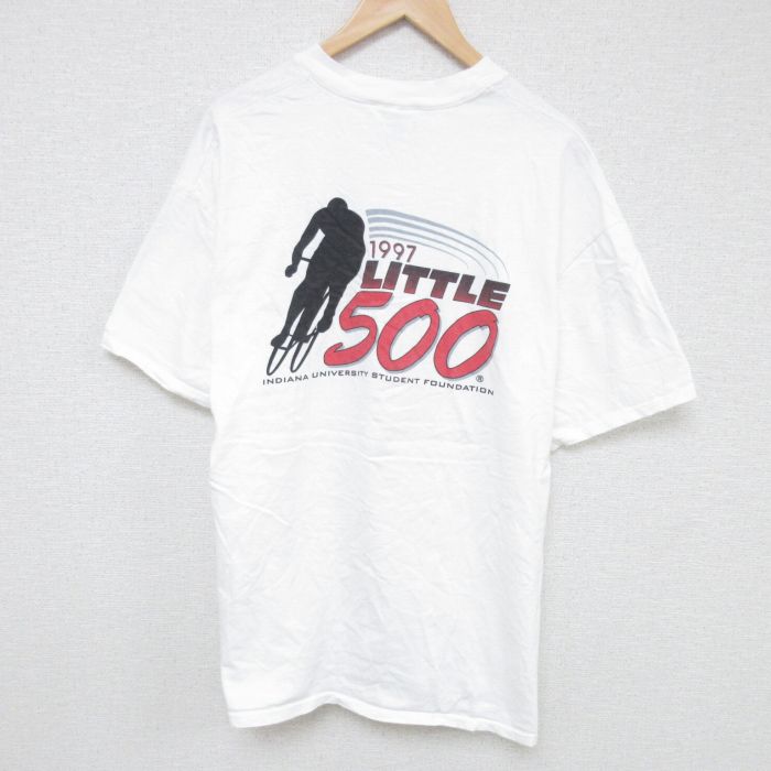 XL★古着 ヘインズ Hanes 半袖 ビンテージ Tシャツ メンズ 90年代 90s LITTLE 大きいサイズ コットン クルーネック 白 ホワイト 25jun10 中古