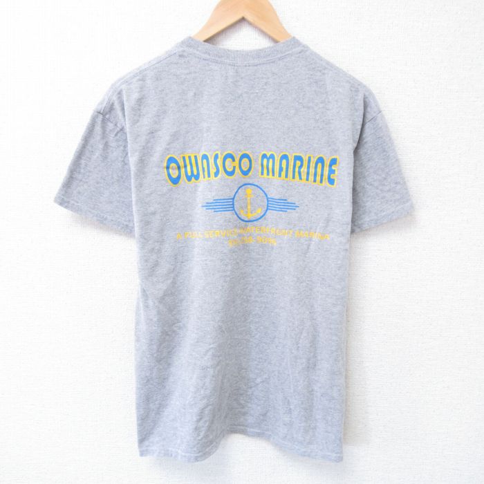 M★古着 半袖 ビンテージ Tシャツ メンズ 00年代 00s OWASCO クルーネック グレー 霜降り 25jun10 中古